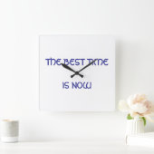 Die beste Zeit ist jetzt Quadratische Wanduhr (Zuhause)