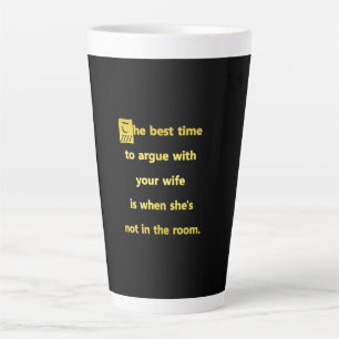 Die beste Zeit, um mit Ihrer Ehefrau zu streiten Milchtasse