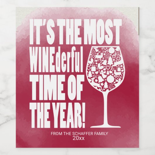 Die beste Zeit, Urlaub Weinetikett (Einzelnes Label)