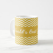 Die beste Zickzack Senf-Tasse der Welt Kaffeetasse (Vorderseite Links)