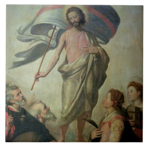 Die Besteigung von Christus, 1595 (Öl auf Platte) Fliese