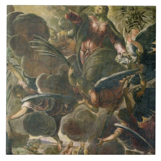 Die Besteigung von Christus (Fresko) Fliese (Vorderseite)