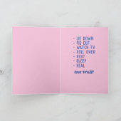 Die Bestellungen von Funny Gelbe Labrador heilen u Karte (Innenseite)