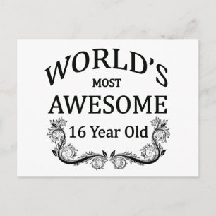 Die besten 16 Jahre der Welt Postkarte