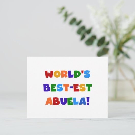 Die besten Abuela-Farbtücher der Welt Postkarte (Stehend Vorderseite)