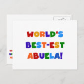 Die besten Abuela-Farbtücher der Welt Postkarte (Vorne/Hinten)
