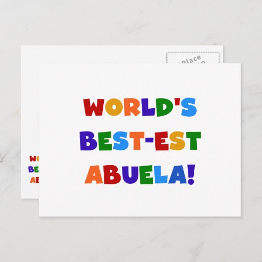 Die besten Abuela-Farbtücher der Welt Postkarte (Vorne/Hinten)