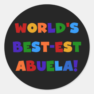 Die besten Abuela-Farbtücher der Welt Runder Aufkleber