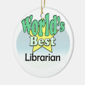 Die besten Bibliothekare der Welt Keramikornament (Links)