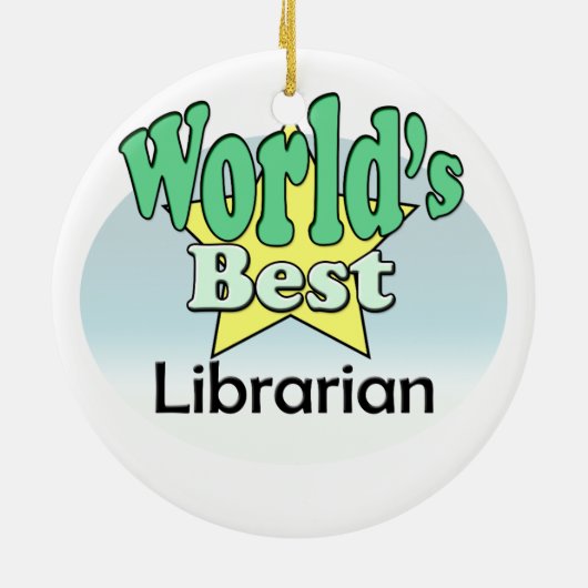Die besten Bibliothekare der Welt Keramikornament (Hinten)