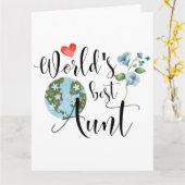 Die besten Blume der Welt für Tante - Linsentrübun Karte (Gelbe Blume)