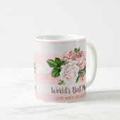 Die besten Blume der Welt für Vintage Rosa Rose Kaffeetasse (VorderseiteRechts)