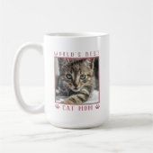 Die besten Cat Mama Pet Foto Pink Paw Prints der W Kaffeetasse (Links)