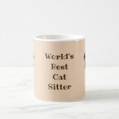 Die besten Cat Sitter Cat Hearts der Welt Vielen D Kaffeetasse (Mittel)