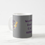 Die besten Cat Sitter Cat Hearts der Welt Vielen D Kaffeetasse (Vorderseite Links)