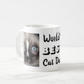 Die besten Cat Vater der Welt Personalisierte Foto Kaffeetasse (Vorderseite Links)