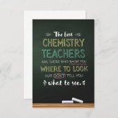 Die besten Chemielehrer Dankeskarte (Vorne/Hinten)
