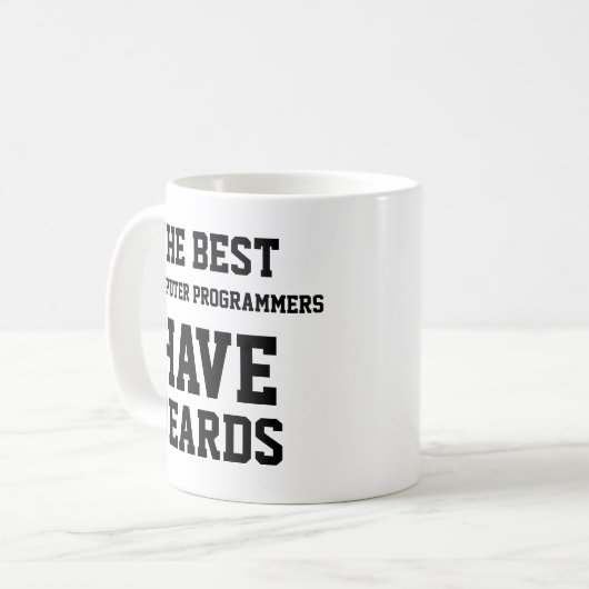 Die besten Computerprogrammierer haben Beards Kaffeetasse (Vorderseite Links)