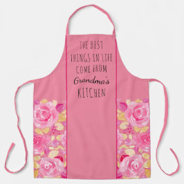 Die besten Dinge im Leben Großmutter's Küche Pink  Schürze
