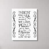 Die besten Dinge im Leben Leinwanddruck (Vorderseite)