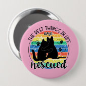 Die besten Dinge im Leben sind rettet Button (Vorne & Hinten)