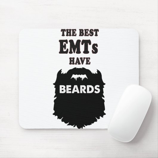 die besten EMT haben Bartgeschenk-Mann-T - Shirt Mousepad (Mit Mouse)