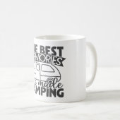Die besten Erinnerungen sind Camping Funny Sprichw Kaffeetasse (VorderseiteRechts)