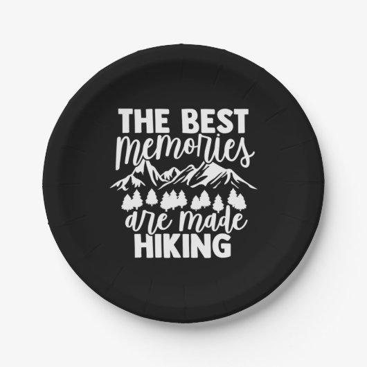 Die besten Erinnerungen sind Wandern Pappteller (Vorderseite)