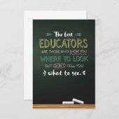 Die besten Erzieher Dankeskarte (Vorne/Hinten)