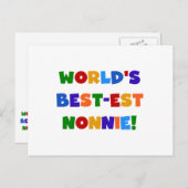 Die besten Farben der Welt für Nonnie Bright Postkarte (Vorne/Hinten)