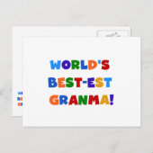 Die besten Farben für Granma weltweit Postkarte (Vorne/Hinten)