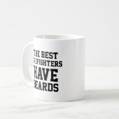 Die besten Feuerwehrmänner haben Bärte Kaffeetasse (Vorderseite Links)