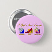 Die besten Freund-Knopf des Mädchens Button (Vorne & Hinten)