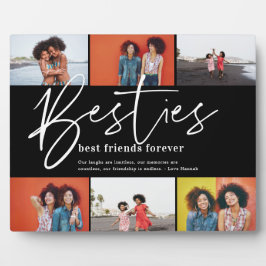 Die besten Freunde | 6 Foto Collage Gift Plaque Fotoplatte