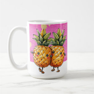 Die besten Freunde Ananas Kawaii Ananas Niedlich P Kaffeetasse