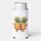Die besten Freunde Ananas Kawaii Fruchtsommer Selters Dosenkühler (Seltzer Vorderseite)