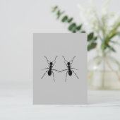 Die besten Freunde. Ant Couple Postkarte (Stehend Vorderseite)