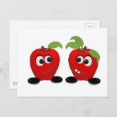Die besten Freunde Äpfel Postkarte (Vorne/Hinten)