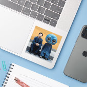 Die besten Freunde Aufkleber (Laptop mit iPhone)