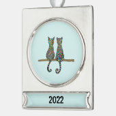 Die besten Freunde Banner-Ornament Silber (Links)