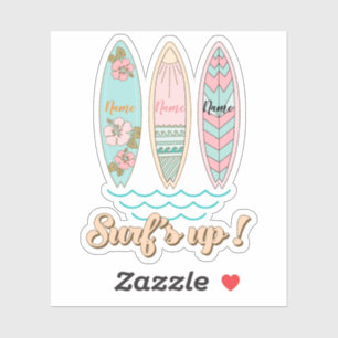 Die besten Freunde beim Surfen Aufkleber