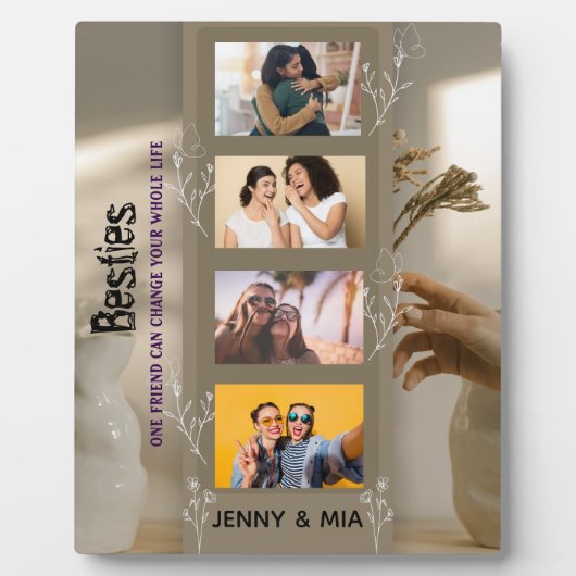 Die besten Freunde | Bestie Foto Collage Fotoplatte (Vorderseite)
