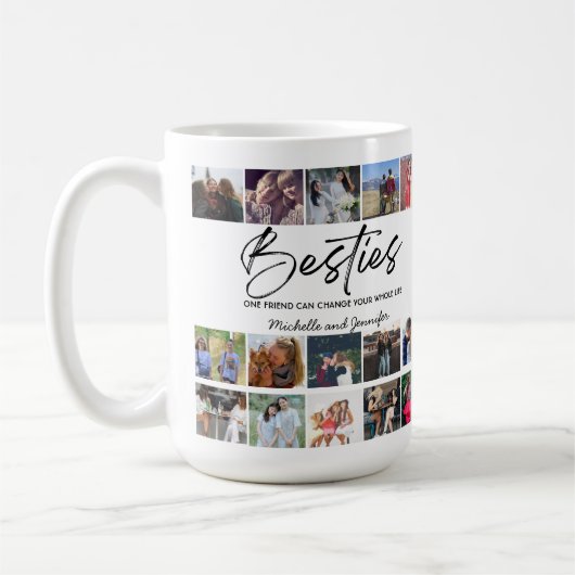 Die besten Freunde | Besties Foto Collage Kaffeetasse (Links)