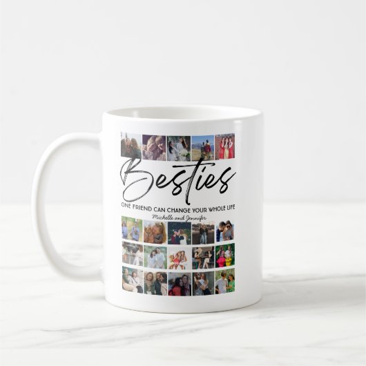 Die besten Freunde | Besties Foto Collage Kaffeetasse (Links)