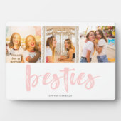 Die besten Freunde Besties Foto Collage Plaque Fotoplatte (Vorderseite)