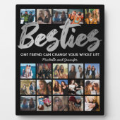 Die besten Freunde | Besties Foto Collage Plaque Fotoplatte (Vorderseite)