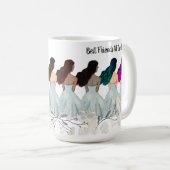 Die besten Freunde bis zum Ende | Mehrfarbenhair Kaffeetasse (VorderseiteRechts)
