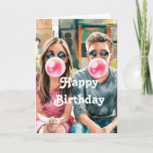 Die besten Freunde & Bubbles,Wasserfarbe, Spaß zum Karte (Vorderseite)