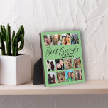 Die besten Freunde der grünen modernen Fotosammlun Fotoplatte<br><div class="desc">Erstellen Sie Ihr einzigartiges 'Bester Freund' Geschenk mit dieser schönen 12 Bild Collage Vorlage. Mit quadratischen Fotos,  auf grünem Hintergrund,  ideal für Instragrambilder. Passen Sie an,  um Ihre spezielle Plakette zu erstellen.</div>