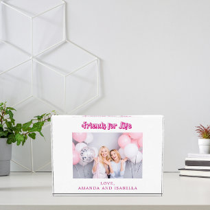 Die besten Freunde der weißen rosa BESTE FREUNDIN  Fotoblock